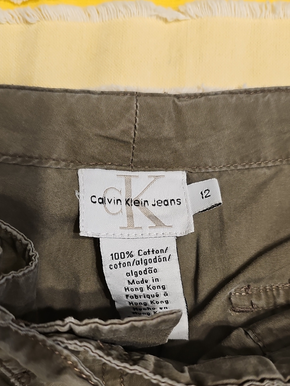Calvin Klein Jeans Olive Green Cotton Pants - Picture 3 of 13